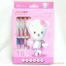 環(huán)保愛(ài)華可愛(ài)小熊PP6402油畫棒 學(xué)生文具批發(fā)的新寵